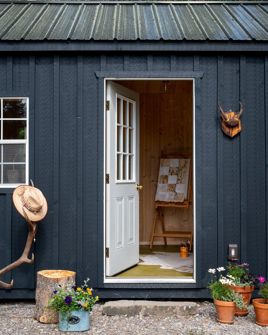 Storage shed converted to office